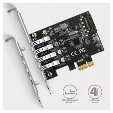 Axagon PCEU-43RS 4db USB 3.2 gen1 portos PCI-Express k&aacute;rtya Iroda &eacute;s sz&aacute;m&iacute;t&aacute;stechnika - Egy&eacute;b sz&aacute;m&iacute;t&aacute;stechnikai term&eacute;k - 458800