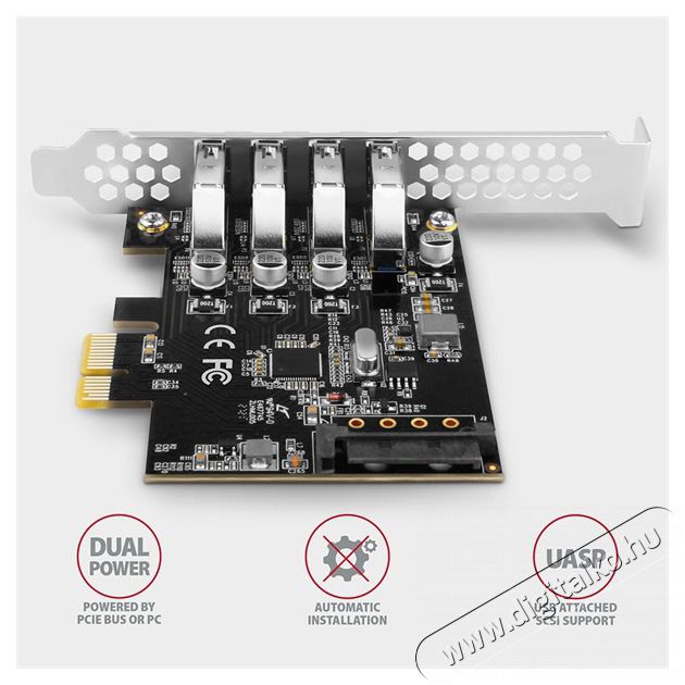 Axagon PCEU-43RS 4db USB 3.2 gen1 portos PCI-Express k&aacute;rtya Iroda &eacute;s sz&aacute;m&iacute;t&aacute;stechnika - Egy&eacute;b sz&aacute;m&iacute;t&aacute;stechnikai term&eacute;k - 458800