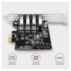 Axagon PCEU-43RS 4db USB 3.2 gen1 portos PCI-Express k&aacute;rtya Iroda &eacute;s sz&aacute;m&iacute;t&aacute;stechnika - Egy&eacute;b sz&aacute;m&iacute;t&aacute;stechnikai term&eacute;k - 458800