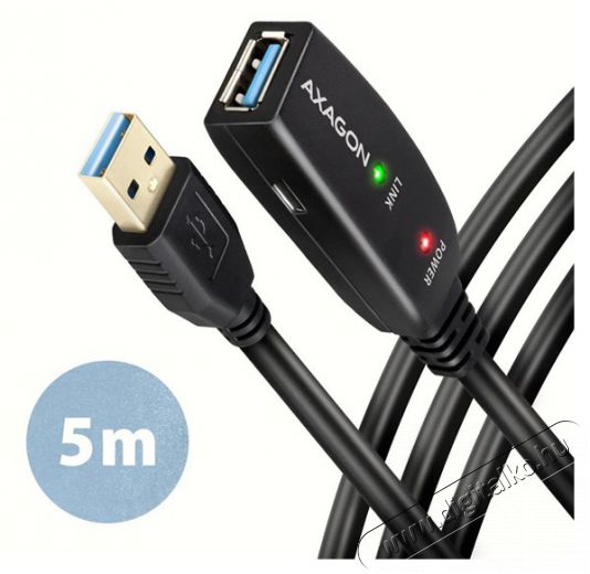 Axagon ADR-305 5m USB 3.2 Gen 1 A apa - anya akt&iacute;v repeater k&aacute;bel Iroda &eacute;s sz&aacute;m&iacute;t&aacute;stechnika - Sz&aacute;m&iacute;t&oacute;g&eacute;p tartoz&eacute;k - USB k&aacute;bel - 476875