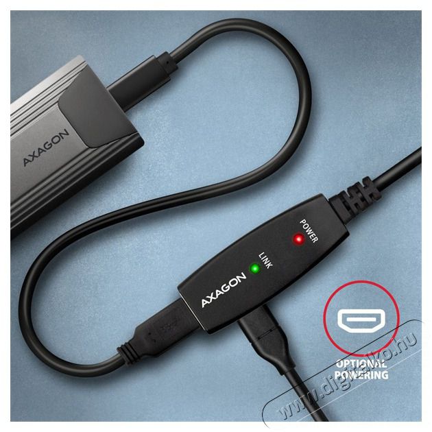 Axagon ADR-305 5m USB 3.2 Gen 1 A apa - anya akt&iacute;v repeater k&aacute;bel Iroda &eacute;s sz&aacute;m&iacute;t&aacute;stechnika - Sz&aacute;m&iacute;t&oacute;g&eacute;p tartoz&eacute;k - USB k&aacute;bel - 476875