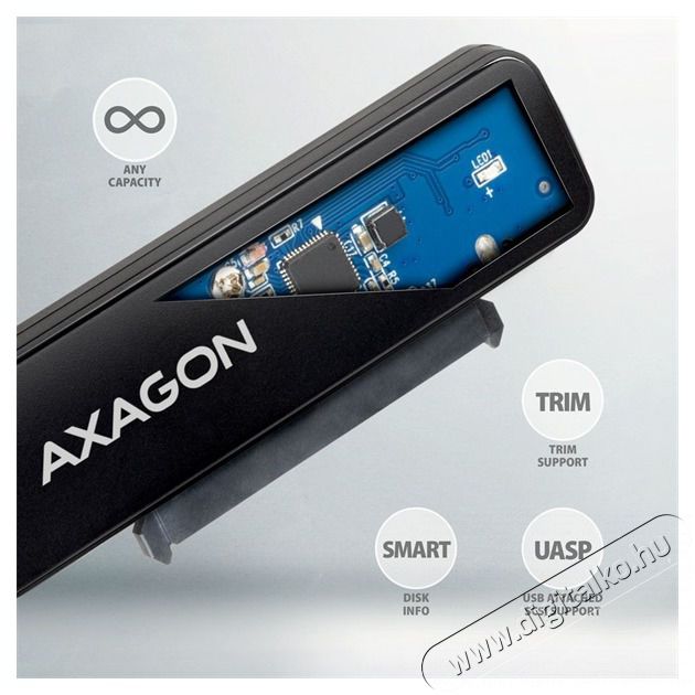 Axagon ADSA-FP2A Slim Adapter Pro USB-A 5GBPS 2,5 SSD/HDD adapter Mem&oacute;ria k&aacute;rtya / Pendrive - Adapter - 478617