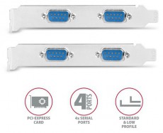 Axagon PCEA-S4N 4 db soros portos 1 s&aacute;vos PCI-Express k&aacute;rtya Iroda &eacute;s sz&aacute;m&iacute;t&aacute;stechnika - Egy&eacute;b sz&aacute;m&iacute;t&aacute;stechnikai term&eacute;k - 478613