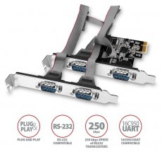 Axagon PCEA-S4N 4 db soros portos 1 s&aacute;vos PCI-Express k&aacute;rtya Iroda &eacute;s sz&aacute;m&iacute;t&aacute;stechnika - Egy&eacute;b sz&aacute;m&iacute;t&aacute;stechnikai term&eacute;k - 478613