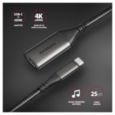 Axagon RVC-HI2M USB-C - HDMI 2.0 adapter Tv kieg&eacute;sz&iacute;tők - K&aacute;bel / csatlakoz&oacute; - Csatlakoz&oacute; / eloszt&oacute; / &aacute;talak&iacute;t&oacute; - 477466