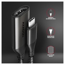 Axagon RVC-HI2M USB-C - HDMI 2.0 adapter Tv kieg&eacute;sz&iacute;tők - K&aacute;bel / csatlakoz&oacute; - Csatlakoz&oacute; / eloszt&oacute; / &aacute;talak&iacute;t&oacute; - 477466