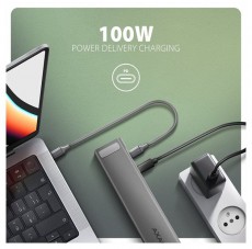 Axagon HMC-10HLS USB-C 5Gbps LONGER 9in1 hub Iroda &eacute;s sz&aacute;m&iacute;t&aacute;stechnika - Notebook kieg&eacute;sz&iacute;tő - USB hub / eloszt&oacute; - 500353