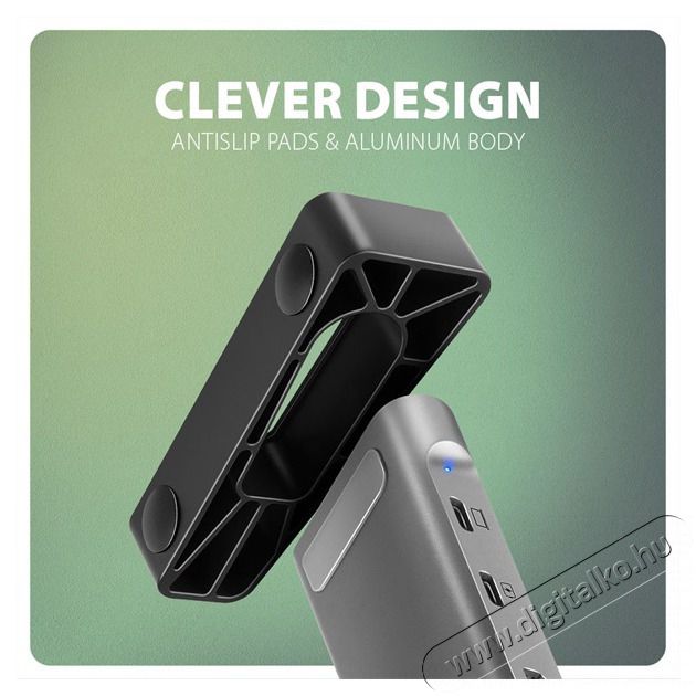 Axagon HMC-10HLS USB-C 5Gbps LONGER 9in1 hub Iroda &eacute;s sz&aacute;m&iacute;t&aacute;stechnika - Notebook kieg&eacute;sz&iacute;tő - USB hub / eloszt&oacute; - 500353