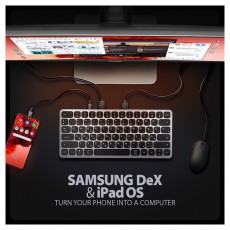 Axagon HMC-KB-HU Magyar billentyűzet &eacute;s 9 az 1-ben hub Mobil / Kommunik&aacute;ci&oacute; / Smart - Tablet / E-book kieg&eacute;sz&iacute;tő, tok - Billentyűzet - 500345