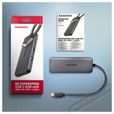 Axagon HMC-5H8K USB-C 5Gbps 5in1 8K hub Iroda &eacute;s sz&aacute;m&iacute;t&aacute;stechnika - Notebook kieg&eacute;sz&iacute;tő - USB hub / eloszt&oacute; - 500354