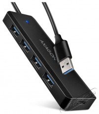Axagon HUE-C1A TRAVEL Hub, USB-A 5Gbps, 4x USB-A, USB-C power IN, cable 19cm Iroda &eacute;s sz&aacute;m&iacute;t&aacute;stechnika - Notebook kieg&eacute;sz&iacute;tő - USB hub / eloszt&oacute; - 503333