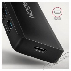 Axagon HUE-C1C TRAVEL Hub, USB-C 5Gbps, 4x USB-A, USB-C power IN, cable 19cm Iroda &eacute;s sz&aacute;m&iacute;t&aacute;stechnika - Notebook kieg&eacute;sz&iacute;tő - USB hub / eloszt&oacute; - 503332