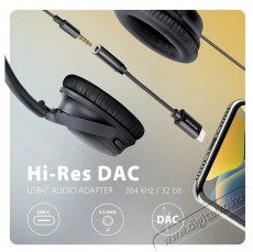 Axagon ADA-HC, Hi-Res DAC audio adapter, 384kHz / 32bit stereo, USB-C to 3,5mm jack Iroda &eacute;s sz&aacute;m&iacute;t&aacute;stechnika - Sz&aacute;m&iacute;t&oacute;g&eacute;p tartoz&eacute;k - Hangk&aacute;rtya - 503330