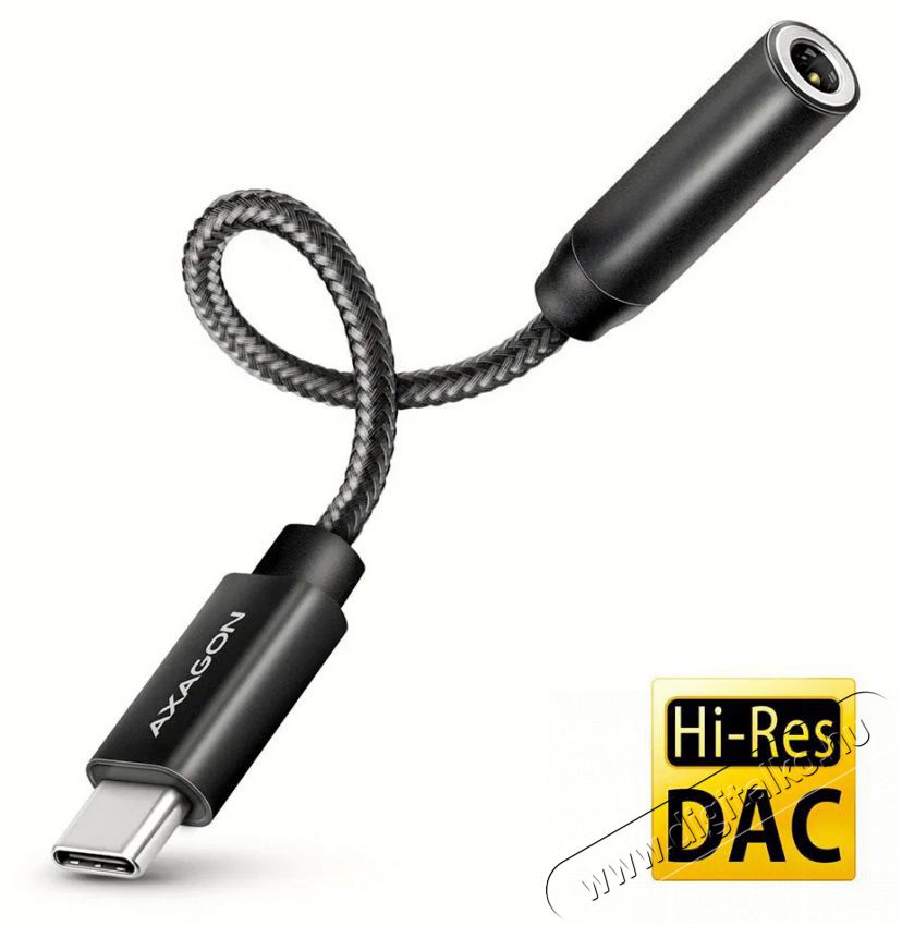 Axagon ADA-HC, Hi-Res DAC audio adapter, 384kHz / 32bit stereo, USB-C to 3,5mm jack Iroda &eacute;s sz&aacute;m&iacute;t&aacute;stechnika - Sz&aacute;m&iacute;t&oacute;g&eacute;p tartoz&eacute;k - Hangk&aacute;rtya - 503330