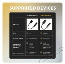Axagon ADA-HC, Hi-Res DAC audio adapter, 384kHz / 32bit stereo, USB-C to 3,5mm jack Iroda &eacute;s sz&aacute;m&iacute;t&aacute;stechnika - Sz&aacute;m&iacute;t&oacute;g&eacute;p tartoz&eacute;k - Hangk&aacute;rtya - 503330