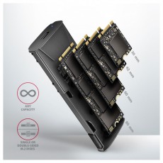 Axagon EEM2-GTS2 USB-C 3.2 Gen 2 M.2 NVMe/SATA sz&uuml;rke csavar n&eacute;lk&uuml;li k&uuml;lső SSD h&aacute;z Iroda &eacute;s sz&aacute;m&iacute;t&aacute;stechnika - Adatt&aacute;rol&oacute; / merevlemez - Kieg&eacute;sz&iacute;tő - 507219