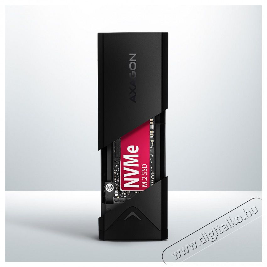 Axagon EEM2-UB2 USB-C 3.2 Gen 2 M.2 NVMe fekete csavar n&eacute;lk&uuml;li k&uuml;lső SSD h&aacute;z Iroda &eacute;s sz&aacute;m&iacute;t&aacute;stechnika - Adatt&aacute;rol&oacute; / merevlemez - Kieg&eacute;sz&iacute;tő - 507220