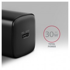Axagon ACU-PD30 30W PD 3.0 QC Type-C fekete h&aacute;l&oacute;zati t&ouml;ltő Mobil / Kommunik&aacute;ci&oacute; / Smart - Mobiltelefon kieg&eacute;sz&iacute;tő / tok - H&aacute;l&oacute;zati-, aut&oacute;s t&ouml;ltő - 507953