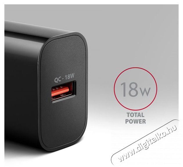 Axagon ACU-QC18 18W QC USB fekete h&aacute;l&oacute;zati t&ouml;ltő Mobil / Kommunik&aacute;ci&oacute; / Smart - Mobiltelefon kieg&eacute;sz&iacute;tő / tok - H&aacute;l&oacute;zati-, aut&oacute;s t&ouml;ltő - 507955