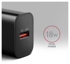 Axagon ACU-QC18 18W QC USB fekete h&aacute;l&oacute;zati t&ouml;ltő Mobil / Kommunik&aacute;ci&oacute; / Smart - Mobiltelefon kieg&eacute;sz&iacute;tő / tok - H&aacute;l&oacute;zati-, aut&oacute;s t&ouml;ltő - 507955