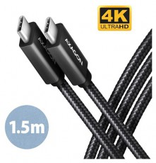 Axagon BUCM32-CM15AB 1,5m Type-C fekete adat- &eacute;s t&ouml;ltők&aacute;bel Tv kieg&eacute;sz&iacute;tők - K&aacute;bel / csatlakoz&oacute; - USB k&aacute;bel - 507950