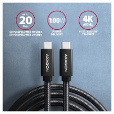 Axagon BUCM32-CM15AB 1,5m Type-C fekete adat- &eacute;s t&ouml;ltők&aacute;bel Tv kieg&eacute;sz&iacute;tők - K&aacute;bel / csatlakoz&oacute; - USB k&aacute;bel - 507950