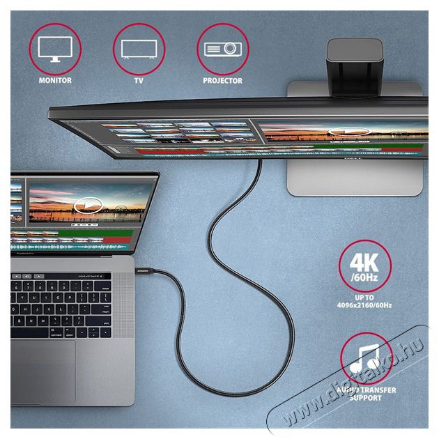 Axagon BUCM32-CM15AB 1,5m Type-C fekete adat- &eacute;s t&ouml;ltők&aacute;bel Tv kieg&eacute;sz&iacute;tők - K&aacute;bel / csatlakoz&oacute; - USB k&aacute;bel - 507950