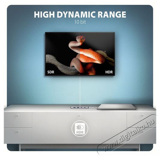 Axagon HMC-5H60 5Gbps 5in1 sz&uuml;rke Type-C hub Iroda &eacute;s sz&aacute;m&iacute;t&aacute;stechnika - Notebook kieg&eacute;sz&iacute;tő - USB hub / eloszt&oacute; - 507957