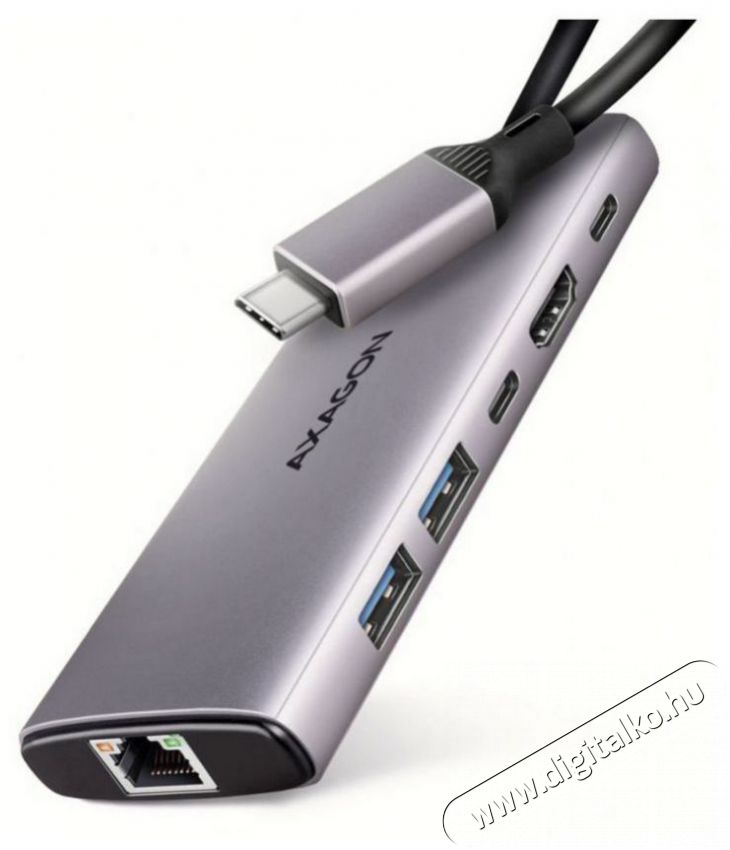 Axagon HMC-6G2L 10Gbps 6in1 sz&uuml;rke Type-C hub Iroda &eacute;s sz&aacute;m&iacute;t&aacute;stechnika - Notebook kieg&eacute;sz&iacute;tő - USB hub / eloszt&oacute; - 507958