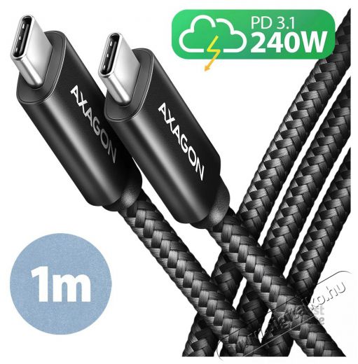 Axagon BUCM2-CM10AB 1m USB C fekete adat- &eacute;s t&ouml;ltők&aacute;bel Tv kieg&eacute;sz&iacute;tők - K&aacute;bel / csatlakoz&oacute; - USB k&aacute;bel - 513920