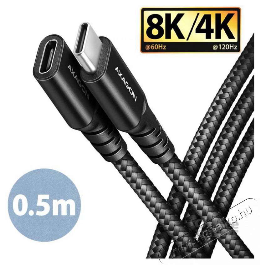 Axagon BUCM32-CF05AB 0,5m USB C fekete hosszabb&iacute;t&oacute; k&aacute;bel Tv kieg&eacute;sz&iacute;tők - K&aacute;bel / csatlakoz&oacute; - USB k&aacute;bel - 513914