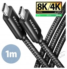 Axagon BUCM4X-CM10AB NewGEN+ 1m USB-C <> USB-C 4 Gen 3x2 / 240W k&aacute;bel Mobil / Kommunik&aacute;ci&oacute; / Smart - Tablet / E-book kieg&eacute;sz&iacute;tő, tok - K&aacute;bel - 500352