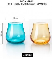 B.BOHEMIAN DION szett - 340 ml, Blue, 4 db Konyhai term&eacute;kek - Konyhai eszk&ouml;z - K&eacute;szlet / szett - 523909