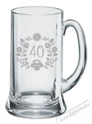 B.BOHEMIAN Pintes s&ouml;r&ouml;skors&oacute; 0,5 l 40 &eacute;ves jubileum vir&aacute;gos mot&iacute;vum Konyhai term&eacute;kek - Egy&eacute;b / Konyhai kieg&eacute;sz&iacute;tő - 524220