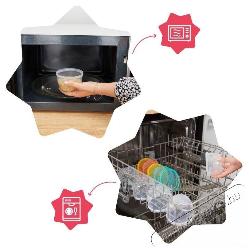 BADABULLE Maxi Fun Colors 250 ml, 12 db Konyhai term&eacute;kek - Ed&eacute;ny - Ed&eacute;ny k&eacute;szlet - 526948