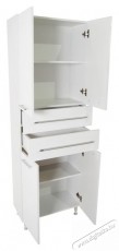 Badenmob 008 f&uuml;rdőszobaszekr&eacute;ny, 4 ajt&oacute;, 4 polc, 2 poz&iacute;ci&oacute;, MDF/PAL, 170x60x31.6cm, feh&eacute;r H&aacute;ztart&aacute;s / Otthon / K&uuml;lt&eacute;r - F&uuml;rdőszoba / wc - Kieg&eacute;sz&iacute;tő - 536062