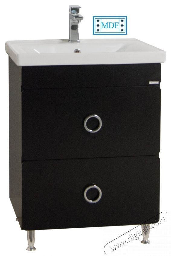 Badenmob 080 B&uacute;tor, mosd&oacute;, MDF festett el&uuml;lső, forg&aacute;cslapos oldal, 60 cm, fekete H&aacute;ztart&aacute;s / Otthon / K&uuml;lt&eacute;r - F&uuml;rdőszoba / wc - Kieg&eacute;sz&iacute;tő - 536063