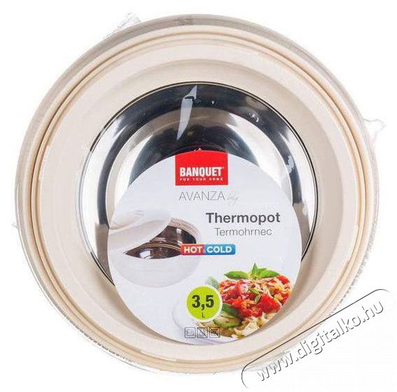 BANQUET Thermo ed&eacute;ny fedővel AVANZA 3,5 l, b&eacute;zs sz&iacute;nű Konyhai term&eacute;kek - Ed&eacute;ny - Egy&eacute;b ed&eacute;ny - 526975