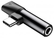 Baseus L41 USB Type-C - Type-C + 3.5mm fekete eloszt&oacute; - &Uacute;jdons&aacute;gok - &Uacute;j term&eacute;kek - 368679