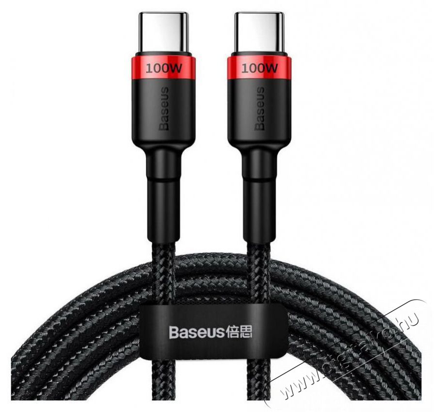 Baseus Cafule Type-C/Type-C 100W k&aacute;bel 2m &ndash; fekete-piros Mobil / Kommunik&aacute;ci&oacute; / Smart - Mobiltelefon kieg&eacute;sz&iacute;tő / tok - K&aacute;bel / &aacute;talak&iacute;t&oacute; - 408588