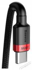 Baseus Cafule Type-C/Type-C 100W k&aacute;bel 2m &ndash; fekete-piros Mobil / Kommunik&aacute;ci&oacute; / Smart - Mobiltelefon kieg&eacute;sz&iacute;tő / tok - K&aacute;bel / &aacute;talak&iacute;t&oacute; - 408588