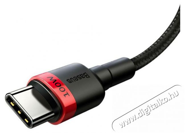 Baseus Cafule Type-C/Type-C 100W k&aacute;bel 2m &ndash; fekete-piros Mobil / Kommunik&aacute;ci&oacute; / Smart - Mobiltelefon kieg&eacute;sz&iacute;tő / tok - K&aacute;bel / &aacute;talak&iacute;t&oacute; - 408588