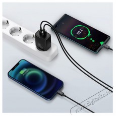 Baseus CCXJ-B01 Compact h&aacute;l&oacute;zati t&ouml;ltő USB Type-C / USB-A 20W 3A QC3.0 - Fekete Akkuk &eacute;s t&ouml;ltők - Li-ion akkumul&aacute;tor &eacute;s t&ouml;ltő (gy&aacute;ri) - T&ouml;ltő / h&aacute;l&oacute;zati adapter - 408659