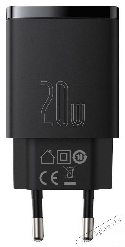 Baseus CCXJ-B01 Compact h&aacute;l&oacute;zati t&ouml;ltő USB Type-C / USB-A 20W 3A QC3.0 - Fekete Akkuk &eacute;s t&ouml;ltők - Li-ion akkumul&aacute;tor &eacute;s t&ouml;ltő (gy&aacute;ri) - T&ouml;ltő / h&aacute;l&oacute;zati adapter - 408659