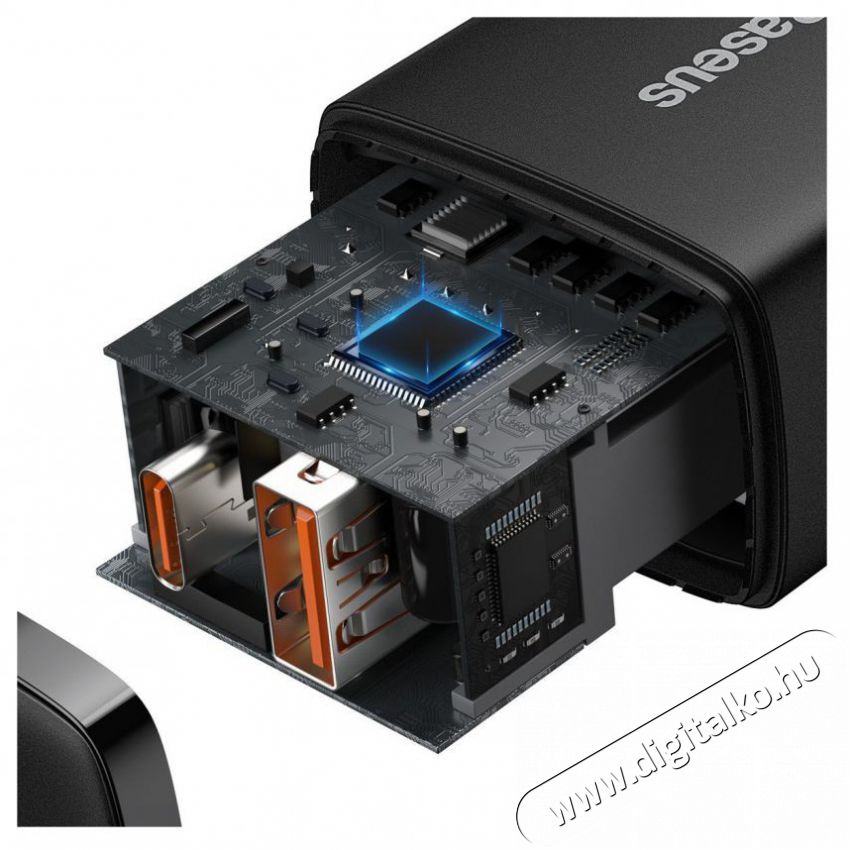 Baseus CCXJ-B01 Compact h&aacute;l&oacute;zati t&ouml;ltő USB Type-C / USB-A 20W 3A QC3.0 - Fekete Akkuk &eacute;s t&ouml;ltők - Li-ion akkumul&aacute;tor &eacute;s t&ouml;ltő (gy&aacute;ri) - T&ouml;ltő / h&aacute;l&oacute;zati adapter - 408659