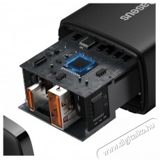 Baseus CCXJ-B01 Compact h&aacute;l&oacute;zati t&ouml;ltő USB Type-C / USB-A 20W 3A QC3.0 - Fekete Akkuk &eacute;s t&ouml;ltők - Li-ion akkumul&aacute;tor &eacute;s t&ouml;ltő (gy&aacute;ri) - T&ouml;ltő / h&aacute;l&oacute;zati adapter - 408659