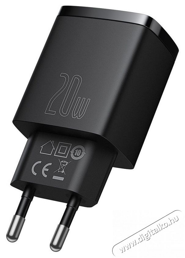 Baseus CCXJ-B01 Compact h&aacute;l&oacute;zati t&ouml;ltő USB Type-C / USB-A 20W 3A QC3.0 - Fekete Akkuk &eacute;s t&ouml;ltők - Li-ion akkumul&aacute;tor &eacute;s t&ouml;ltő (gy&aacute;ri) - T&ouml;ltő / h&aacute;l&oacute;zati adapter - 408659