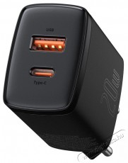 Baseus CCXJ-B01 Compact h&aacute;l&oacute;zati t&ouml;ltő USB Type-C / USB-A 20W 3A QC3.0 - Fekete Akkuk &eacute;s t&ouml;ltők - Li-ion akkumul&aacute;tor &eacute;s t&ouml;ltő (gy&aacute;ri) - T&ouml;ltő / h&aacute;l&oacute;zati adapter - 408659