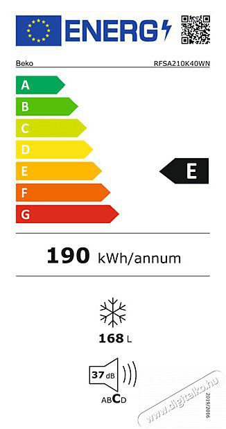 Beko RFSA210K40WN fagyaszt&oacute;szekr&eacute;ny Konyhai term&eacute;kek - Hűtő, fagyaszt&oacute; (szabadon&aacute;ll&oacute;) - Fagyaszt&oacute;szekr&eacute;ny - 499685