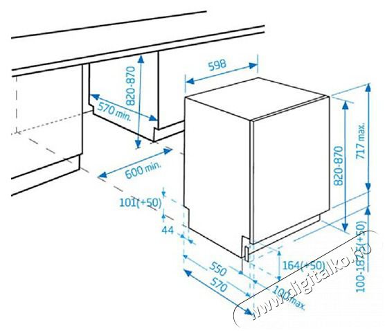 Beko DIN35320 be&eacute;p&iacute;thető 13 ter&iacute;t&eacute;kes mosogat&oacute;g&eacute;p Konyhai term&eacute;kek - Mosogat&oacute;g&eacute;p - Keskeny (45cm-ig) be&eacute;p&iacute;thető mosogat&oacute;g&eacute;p - 501474